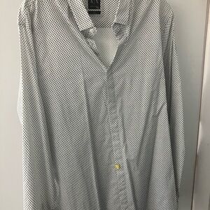 Armani Exchange designer Button Up Shirt swirl pattern themed adult size XL
